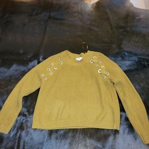 Mustard Color Cable Knit sweater